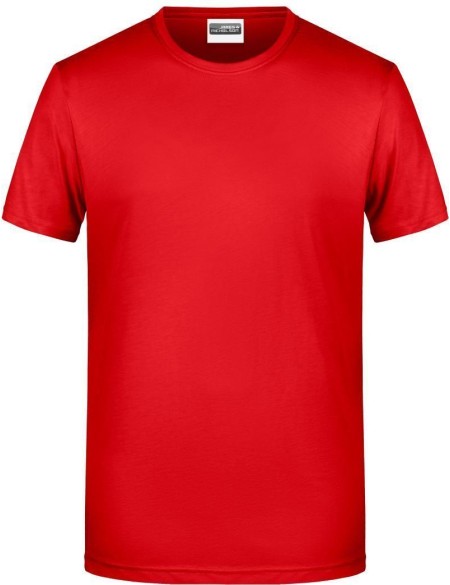 James+Nicholson 8008 Bio-Baumwoll-Herren-T-Shirt – Tomate L