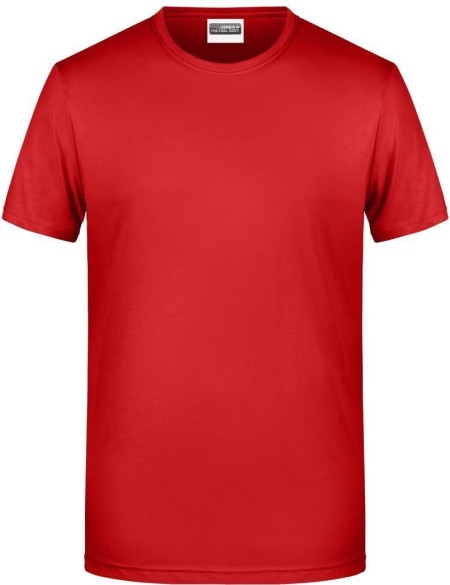 Pánské tričko z bio bavlny James+Nicholson 8008 - Červená M