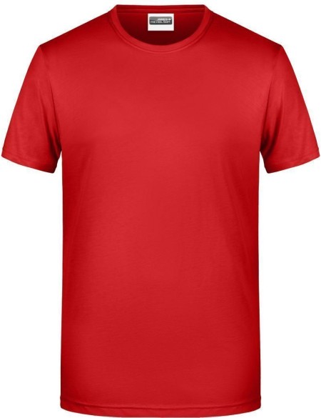 Pánské tričko z bio bavlny James+Nicholson 8008 - Červená 3XL