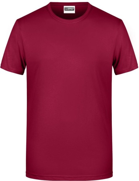 Herren-T-Shirt aus Bio-Baumwolle James+Nicholson 8008 - Vínová M