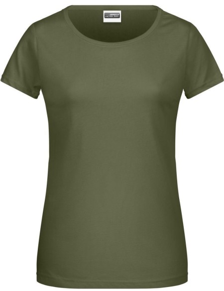 James+Nicholson 8007 Bio-Baumwoll-Damen-T-Shirt – Olive S
