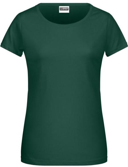 Damen-T-Shirt aus Bio-Baumwolle James+Nicholson 8007 – Dunkelgrün XXL