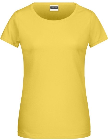 James+Nicholson 8007 Bio-Baumwoll-Damen-T-Shirt – Gelb L