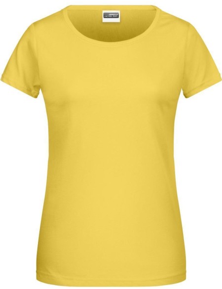 James+Nicholson 8007 Damen-T-Shirt aus Bio-Baumwolle – Gelb XL