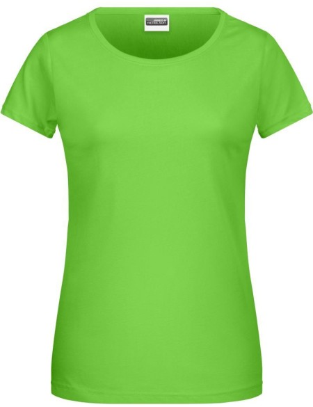Damen-T-Shirt aus Bio-Baumwolle James+Nicholson 8007 – Limettengrün XS