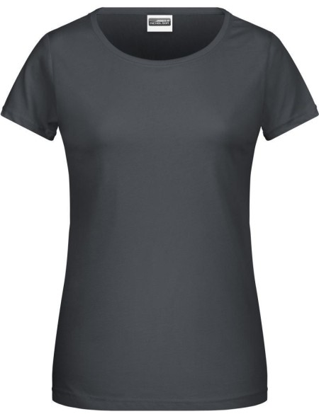 James+Nicholson 8007 Bio-Baumwoll-Damen-T-Shirt – Graphit L