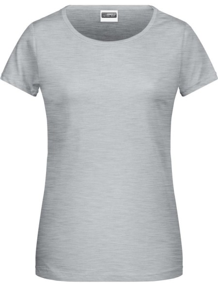 Dámské tričko z bio bavlny James+Nicholson 8007 - Grey heather L