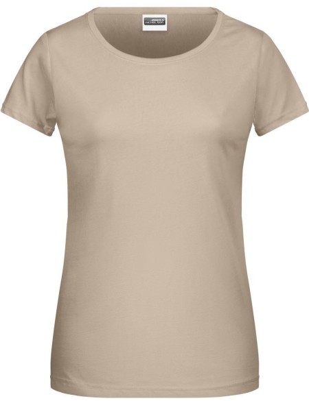 James+Nicholson 8007 Damen-T-Shirt aus Bio-Baumwolle – Stone XS