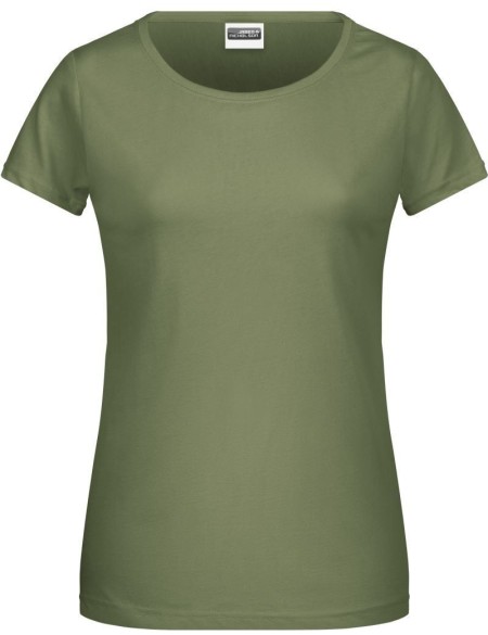 Dámské tričko z bio bavlny James+Nicholson 8007 - Khaki S