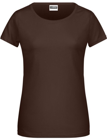 Damen-T-Shirt aus Bio-Baumwolle James+Nicholson 8007 - Braun M