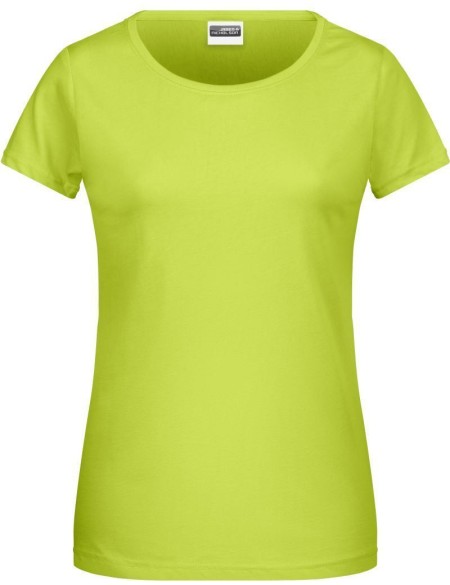 Damen-T-Shirt aus Bio-Baumwolle James+Nicholson 8007 – Säuregelb S