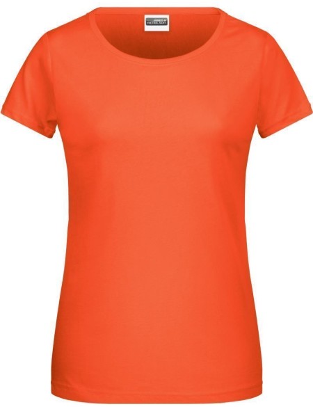 James+Nicholson 8007 Damen-T-Shirt aus Bio-Baumwolle – Koralle XXL