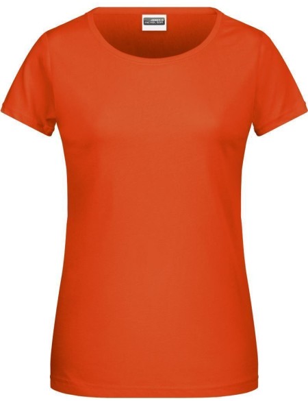 James+Nicholson 8007 Damen-T-Shirt aus Bio-Baumwolle – Dunkelorange XL