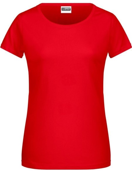 Damen-T-Shirt aus Bio-Baumwolle James+Nicholson 8007 - Tomato M
