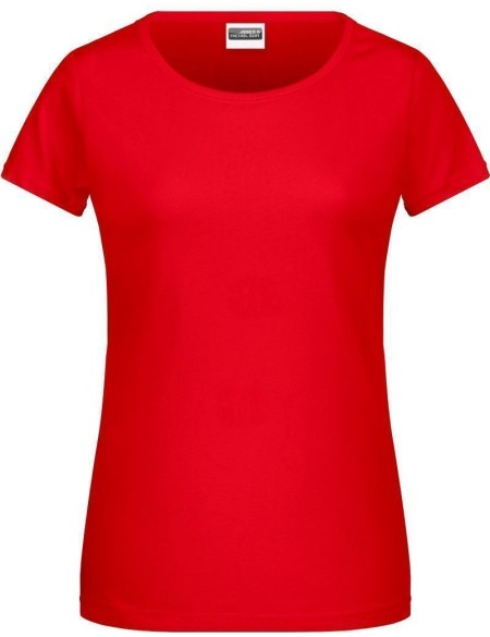 James+Nicholson 8007 Damen-T-Shirt aus Bio-Baumwolle – Tomate XXL