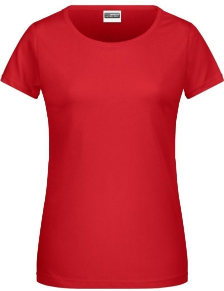 James+Nicholson 8007 Damen-T-Shirt aus Bio-Baumwolle – Rot XL
