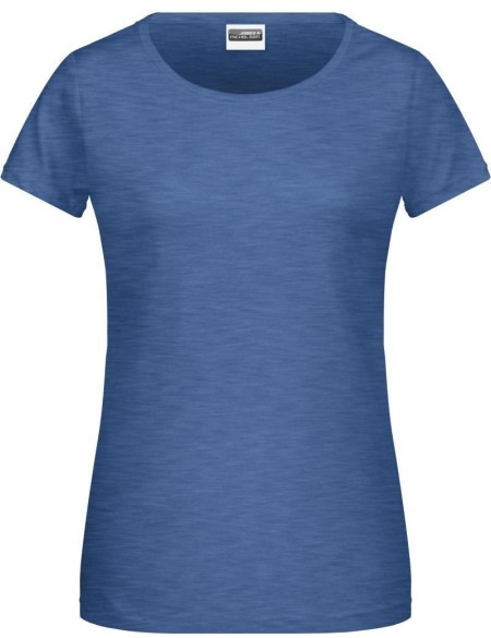 Damen-T-Shirt aus Bio-Baumwolle James+Nicholson 8007 - Light Denim Melange L