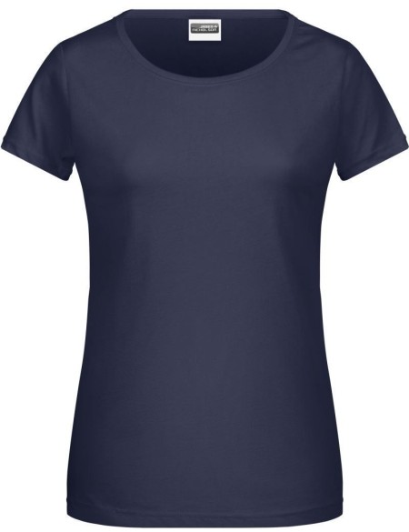 James+Nicholson 8007 Bio-Baumwoll-T-Shirt für Damen – Marineblau S