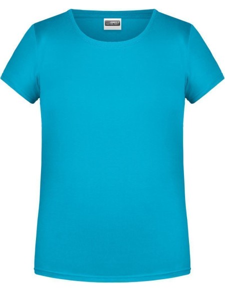 Damen-T-Shirt aus Bio-Baumwolle James+Nicholson 8007 – Türkis XL