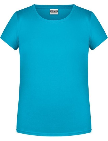 James+Nicholson 8007 Damen-T-Shirt aus Bio-Baumwolle – Türkis XXL