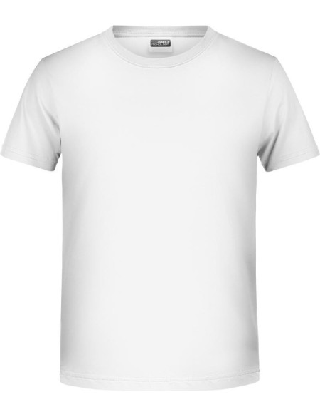 James+Nicholson T-Shirt aus Bio-Baumwolle für Jungen 8008B – Weiß M