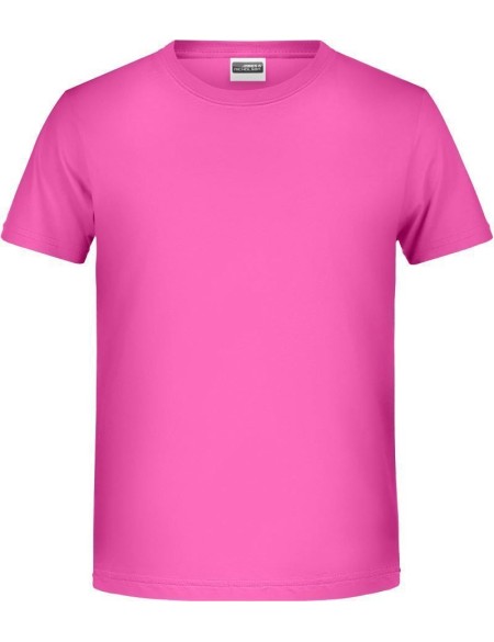 James+Nicholson T-Shirt aus Bio-Baumwolle für Jungen 8008B – Pink L