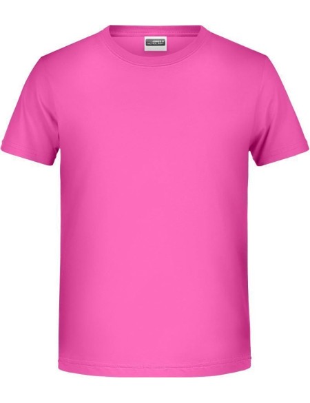 James+Nicholson T-Shirt aus Bio-Baumwolle für Jungen 8008B – Pink XL