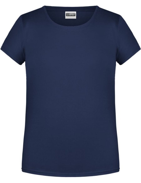 James+Nicholson Mädchen-T-Shirt aus Bio-Baumwolle 8007G – Marineblau M