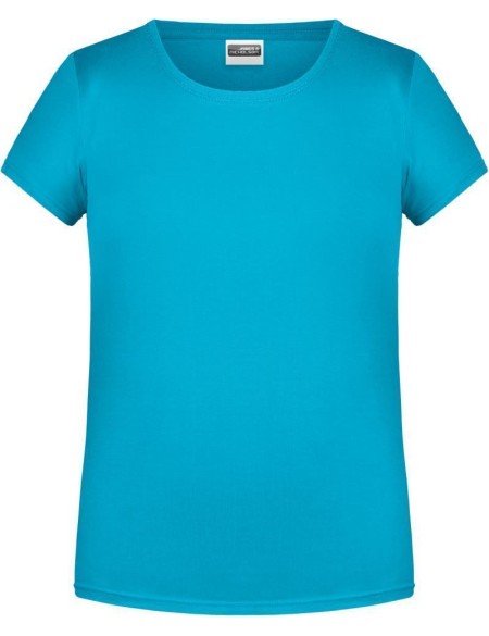 James+Nicholson Mädchen-T-Shirt aus Bio-Baumwolle 8007G – Türkis L