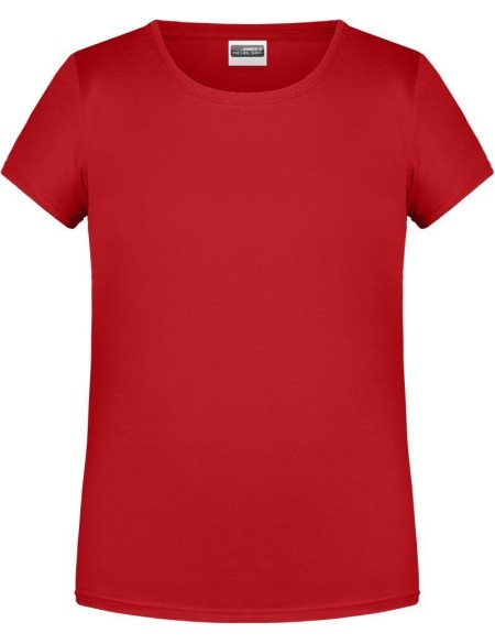 James+Nicholson 8007G Mädchen-T-Shirt aus Bio-Baumwolle – Rot XS