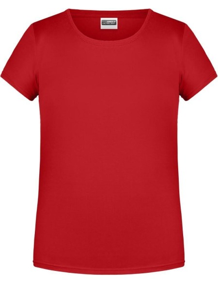 James+Nicholson Mädchen-T-Shirt aus Bio-Baumwolle 8007G – Rot S