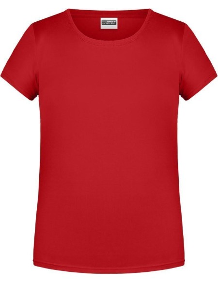 James+Nicholson 8007G Bio-Baumwoll-T-Shirt für Mädchen – Rot XL