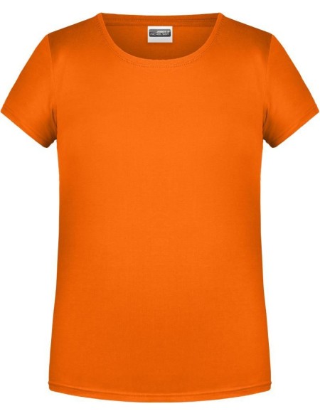 James+Nicholson Mädchen-T-Shirt aus Bio-Baumwolle 8007G – Orange XS