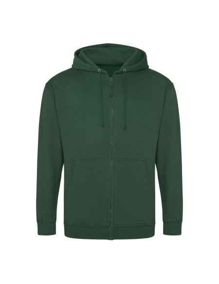 Herren-Kapuzenpullover mit Reißverschluss ZOODIE – Flaschengrün XXL