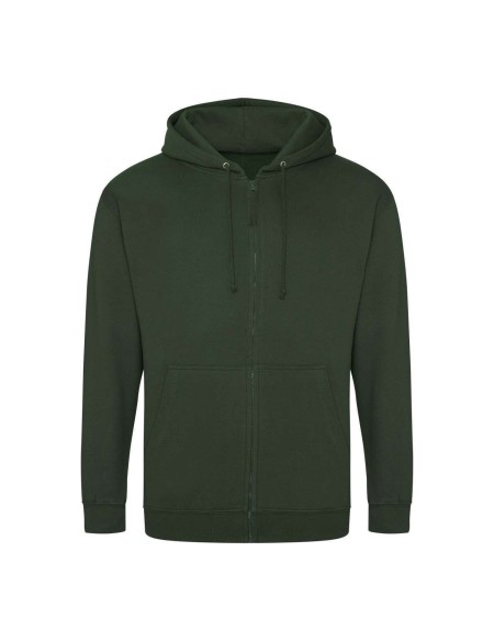 Herren-Kapuzenpullover mit Reißverschluss ZOODIE – Waldgrün XL