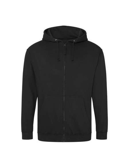 Herren-Kapuzenpullover mit Reißverschluss ZOODIE – Tiefschwarz 3XL