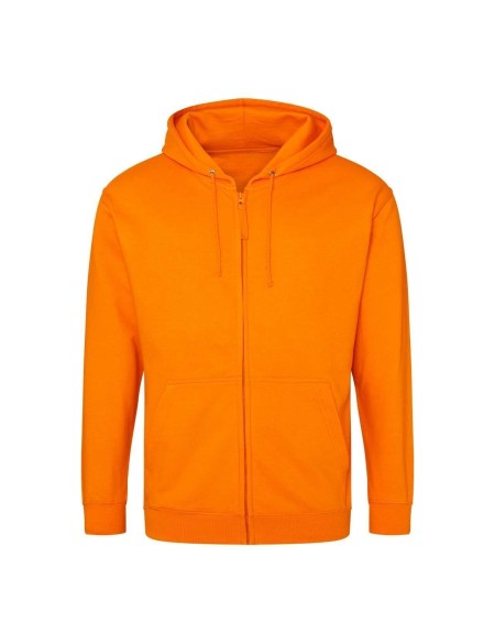Herren-Kapuzenpullover mit Reißverschluss ZOODIE – Orange crush XL
