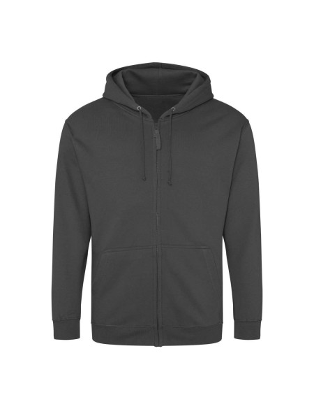 Herren-Kapuzenpullover mit Reißverschluss ZOODIE – Stahlgrau M