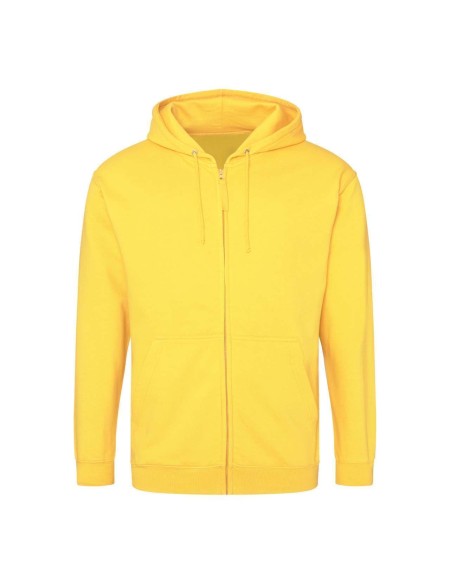Herren-Kapuzenpullover mit Reißverschluss ZOODIE – Sonnengelb XXL