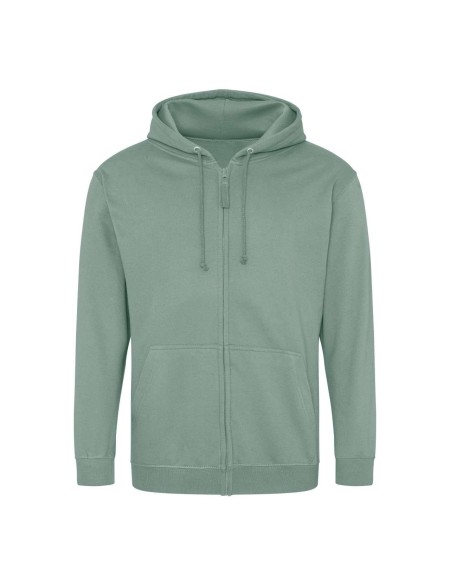 Herren-Kapuzenpullover mit Reißverschluss ZOODIE – Dusty Green S