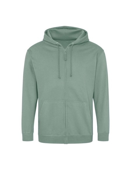 Herren-Kapuzenpullover mit Reißverschluss ZOODIE – Dusty Green XXL