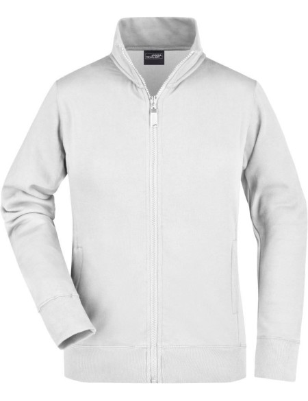 James+Nicholson JN52 Damen-Kapuzenpullover mit Reißverschluss – Weiß M