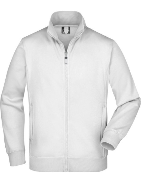 James+Nicholson JN46 Herren-Kapuzenpullover mit Reißverschluss – Weiß XL