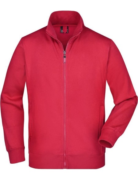 James+Nicholson JN46 Herren-Kapuzenpullover mit Reißverschluss – Rot XXL