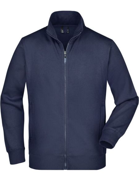 James+Nicholson JN46 Herren-Kapuzenpullover mit Reißverschluss – Grau meliert