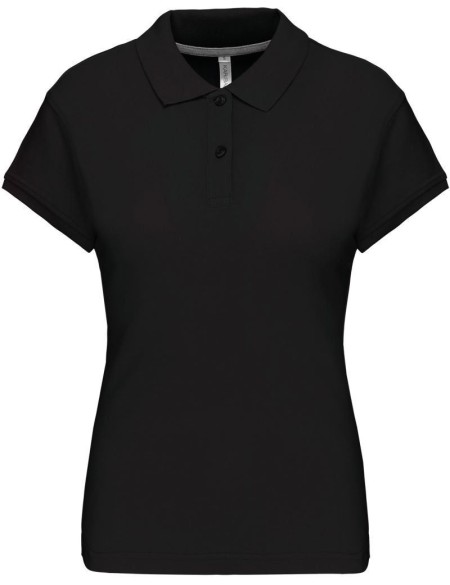Damen Poloshirt Kariban K242 - Schwarz S