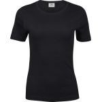 Damen-T-Shirt – Teejays Interlock – Schwarz XXL