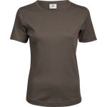 Damen T-Shirt - Teejays Interlock - Schokolade L