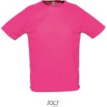 Herren-Sport-T-Shirt SPORTY - Neonrosa XS
