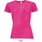 Sport-T-Shirt für Damen SPORTS - neonpink XS